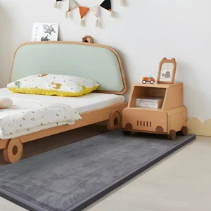 Soft coral‑velvet play cushion