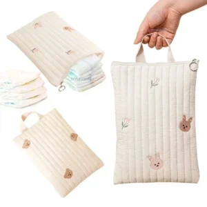 Cotton baby diaper pouch bag