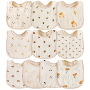 Ultra‑soft drool bibs set