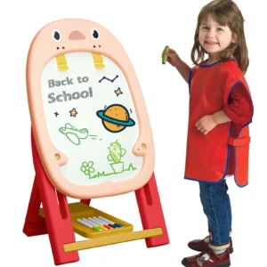 Kids adjustable magnetic art easel