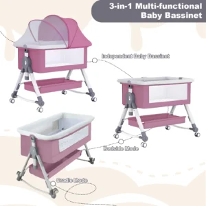 Portable 3‑in‑1 bedside sleeper